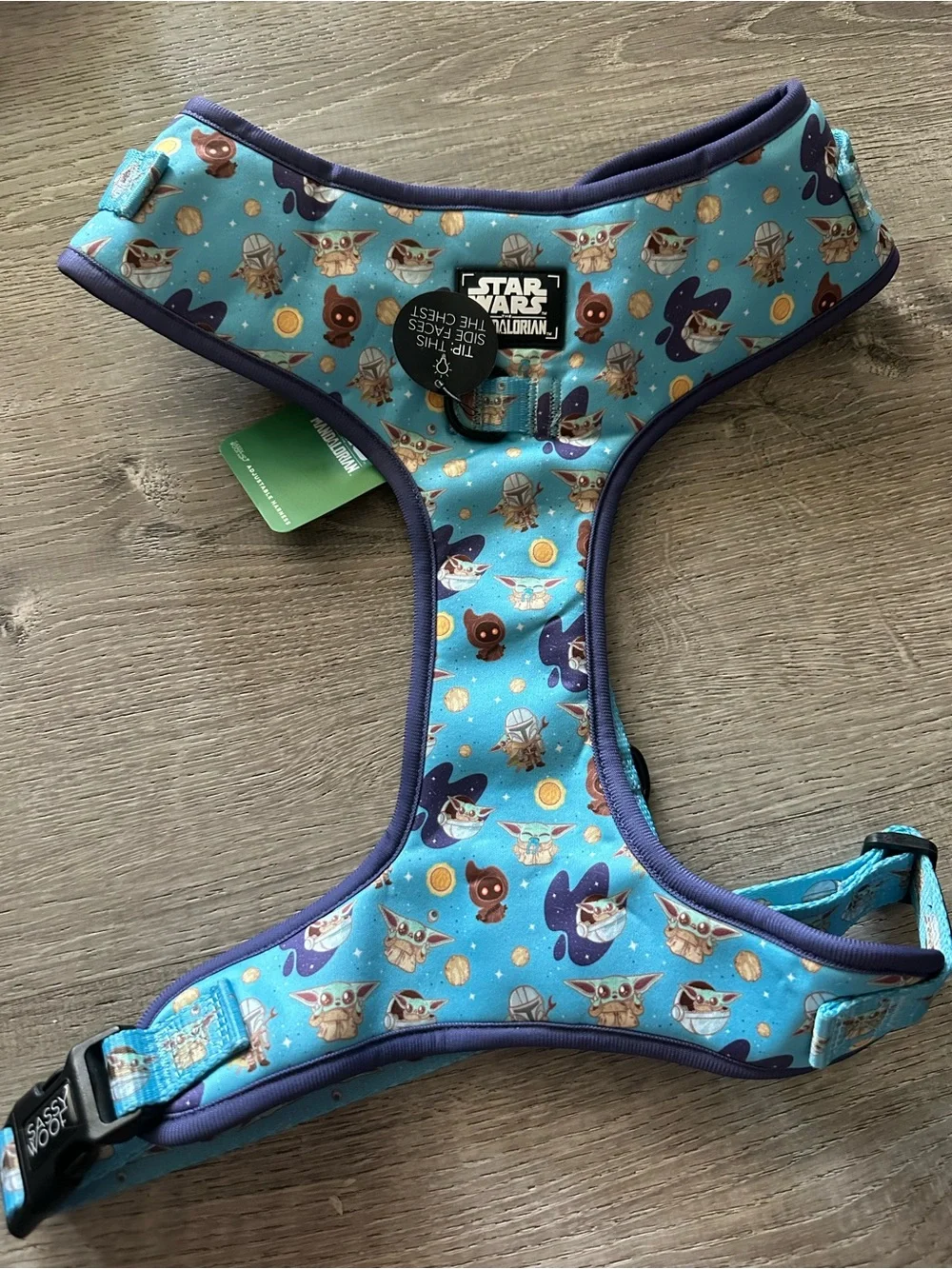 Star Wars The Mandalorian Baby Yoda Blue Dog Harness size XXL